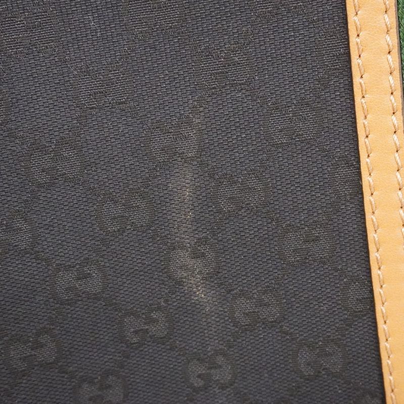 Gucci Boston Bag GG Canvas/sherry Line 715773 Canvas Black Beige Gold Hardware