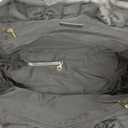 Chanel Handbag Tote New Travel Line MM Nylon Canvas Black Ladies Men Vintage