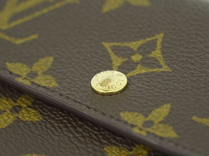 Authentic Louis Vuitton Porte Trésor Etui Papier Monogram Fold Wallet Brown