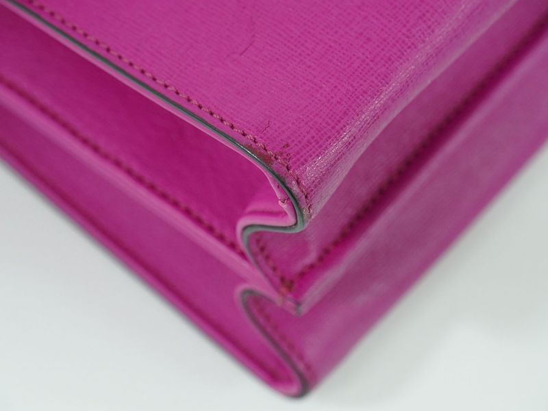 Authentic Fendi Demi Jour 2WAY Shoulder Bag Handbag Pochette Leather Pink