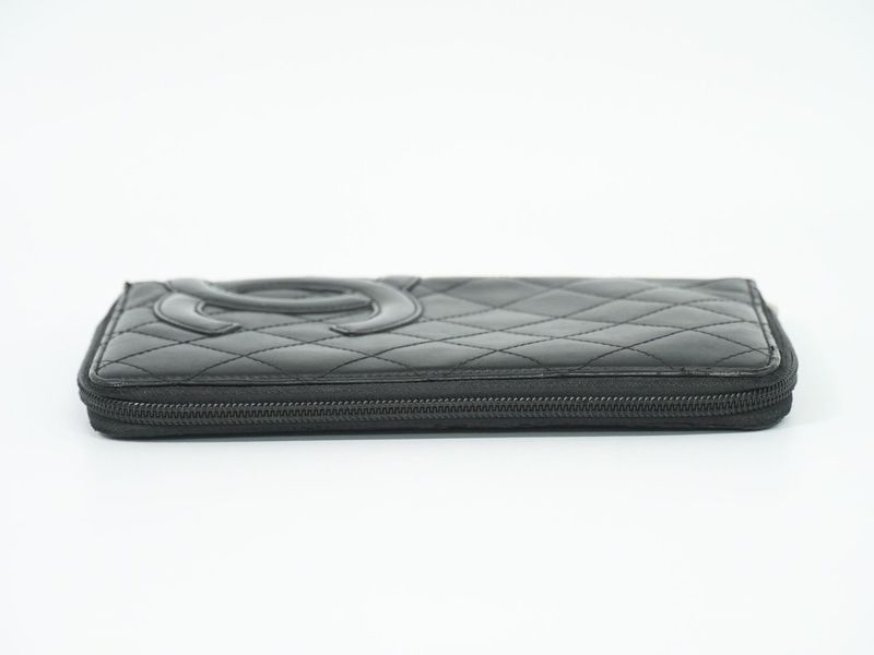 Authentic Chanel Coco Mark Cambon Line Round Zipper Long Wallet Long Wallet