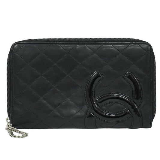 Authentic Chanel Coco Mark Cambon Line Round Zipper Long Wallet Long Wallet