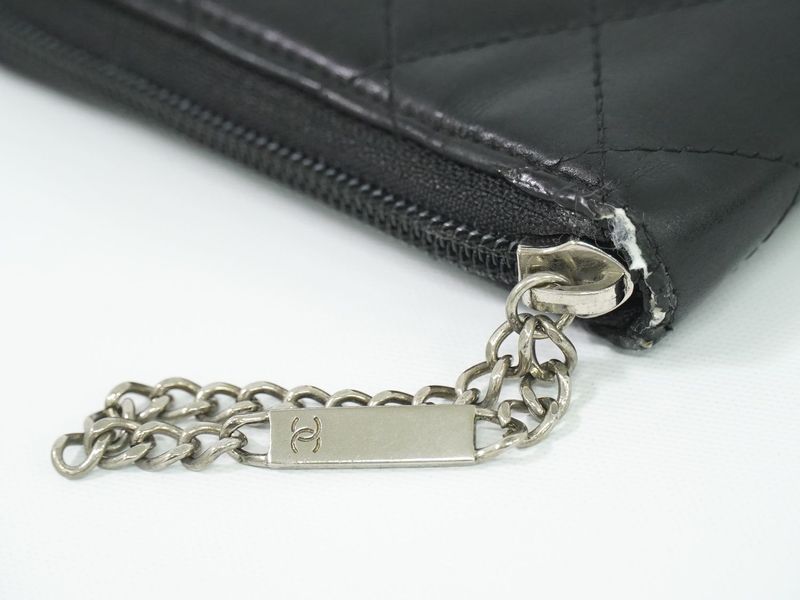 Authentic Chanel Coco Mark Cambon Line Round Zipper Long Wallet Long Wallet