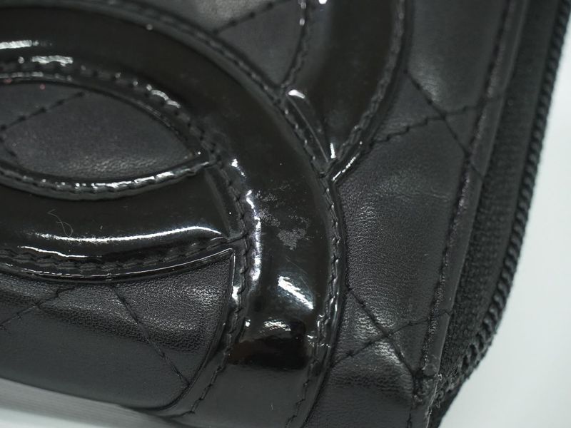 Authentic Chanel Coco Mark Cambon Line Round Zipper Long Wallet Long Wallet