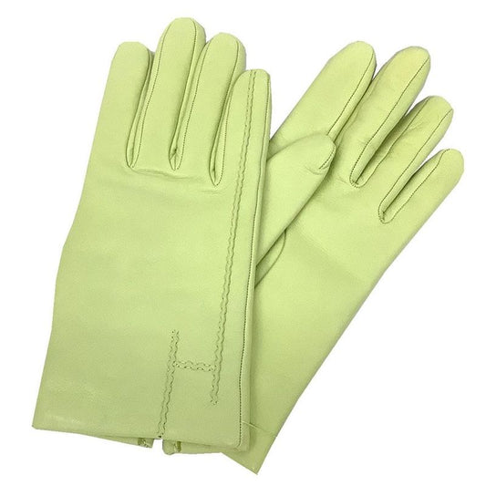 Hermes Leather Gloves Size 7.5 Anise Green Never Used Aq12059