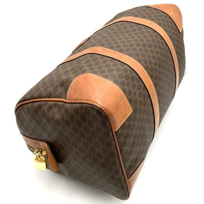 Celine Boston Bag Travel Bag Macadam Vintage PVC Leather Brown Ladies Men