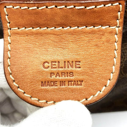 Celine Boston Bag Travel Bag Macadam Vintage PVC Leather Brown Ladies Men
