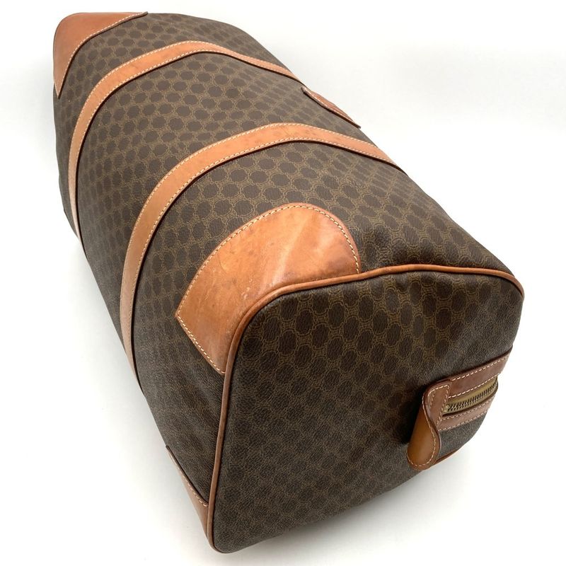 Celine Boston Bag Travel Bag Macadam Vintage PVC Leather Brown Ladies Men