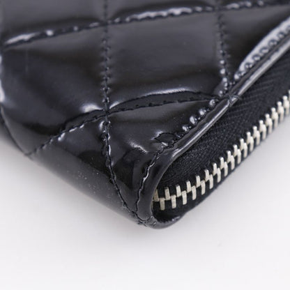 Chanel Brilliant Round Zipper A50106 Enamel Black Ladies Long Wallet
