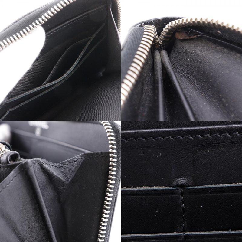 Chanel Brilliant Round Zipper A50106 Enamel Black Ladies Long Wallet