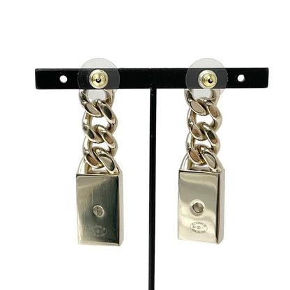 Chanel Earrings Earring Gold Coco Mark Chain Rhinestone