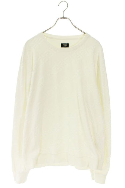 Fendi Fy0178 AKDO Zucca Pattern Terry Long Sleeve Cut And Sewn Men's XL