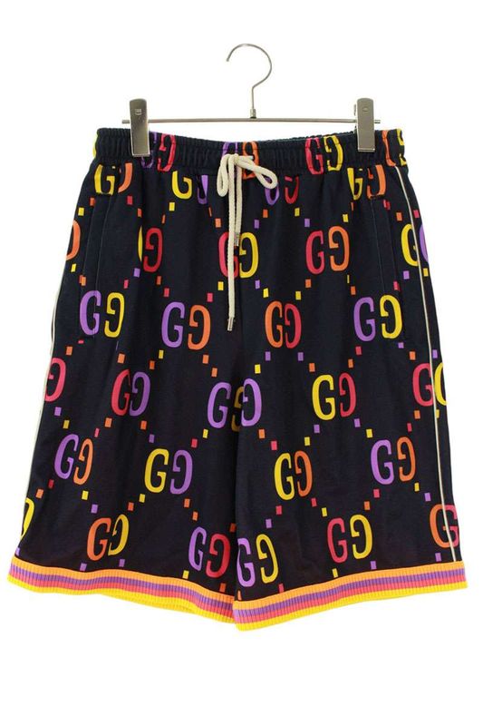 Gucci 701630 Xjelh Jumbo GG Technical Jersey Half Pants Men's XS