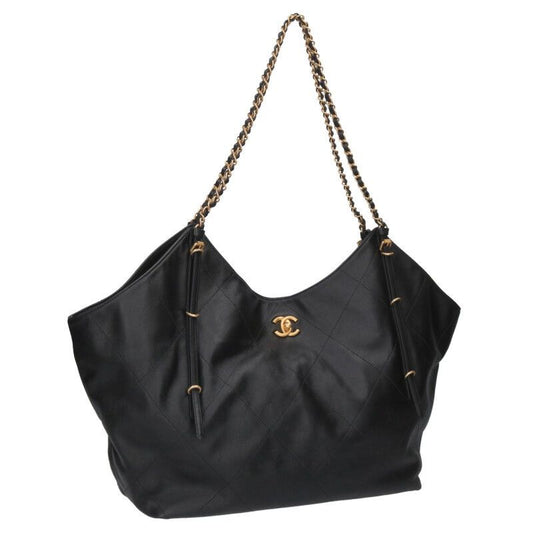 Chanel Coco Mark Maxi Shopping Handbag With Pouch Men's