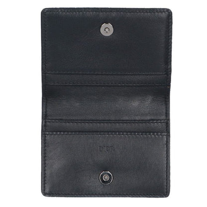 Dior Diamond Logo Leather Card Case Men's