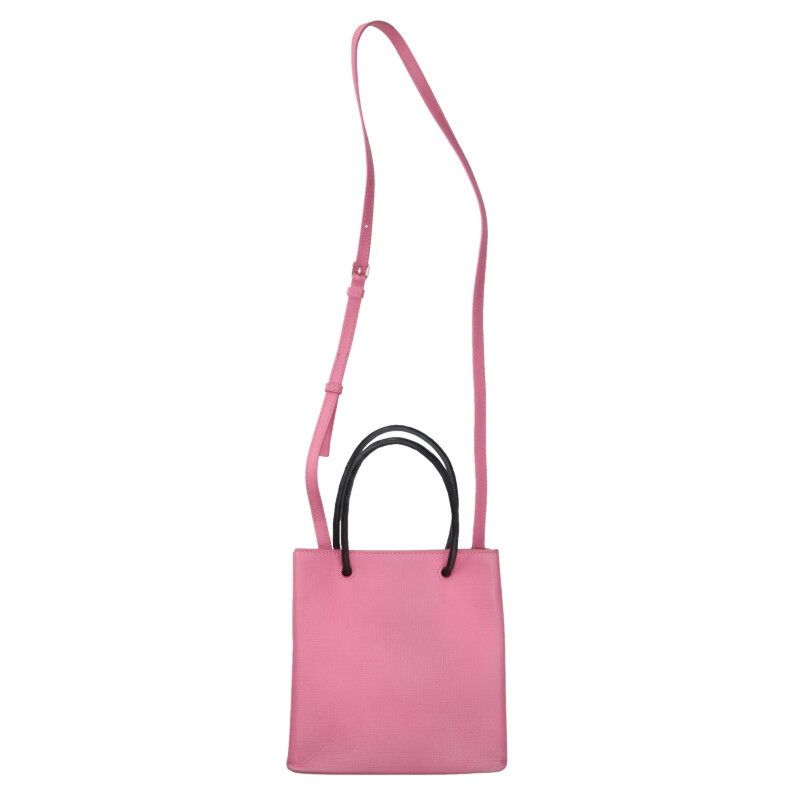 Balenciaga 572411 Shopping Tote XXS 2WAY Logo Leather Tote Shoulder Bag Women