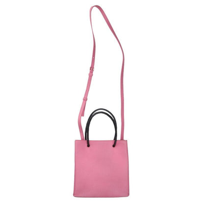 Balenciaga 572411 Shopping Tote XXS 2WAY Logo Leather Tote Shoulder Bag Women