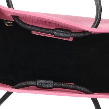 Balenciaga 572411 Shopping Tote XXS 2WAY Logo Leather Tote Shoulder Bag Women