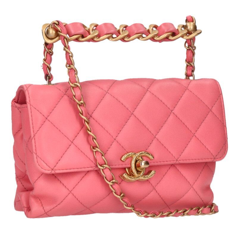 Chanel Matelasse Coco Mark Quilted Chain Shoulder Bag Women