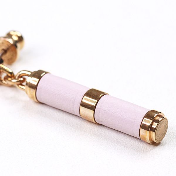 Hermes Earrings Charniere Gold Vaux Swift Mauve Pere Rose Hardware
