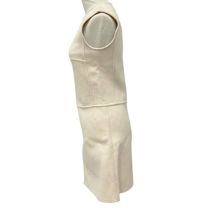 Louis Vuitton Dress Beige Pink Giant Monogram Center Zip Sleeveless