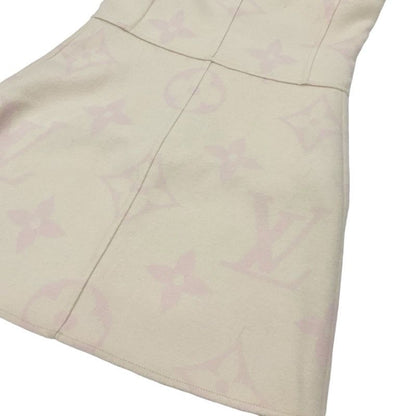 Louis Vuitton Dress Beige Pink Giant Monogram Center Zip Sleeveless