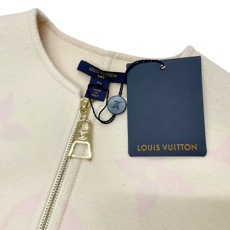 Louis Vuitton Dress Beige Pink Giant Monogram Center Zip Sleeveless