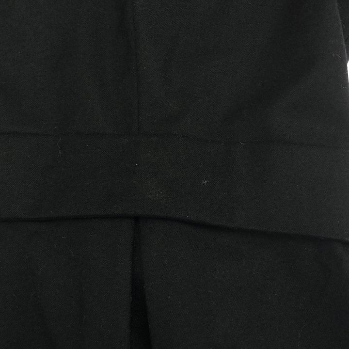 Celine ③ 6D33 2494 Wool Piping Dress Women's Black 38