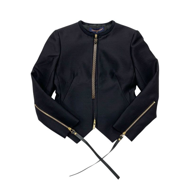 Louis Vuitton Monogram Outerwear Black Brown 24 SS Wetsuit Pull Tailored