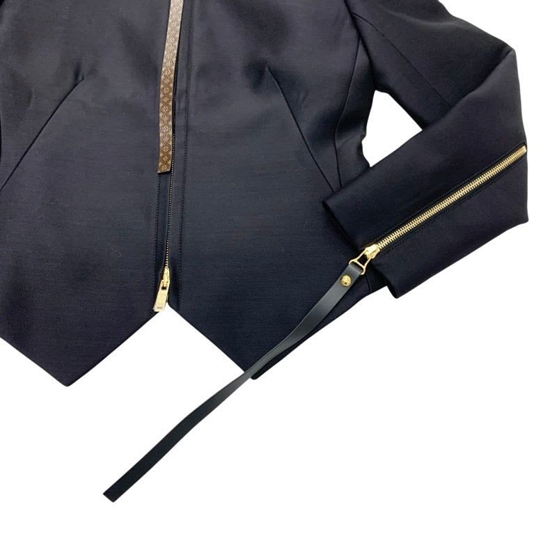 Louis Vuitton Monogram Outerwear Black Brown 24 SS Wetsuit Pull Tailored