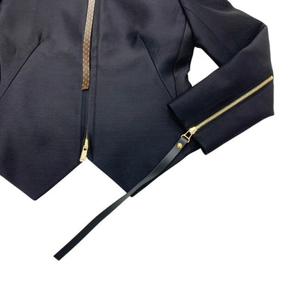 Louis Vuitton Monogram Outerwear Black Brown 24 SS Wetsuit Pull Tailored