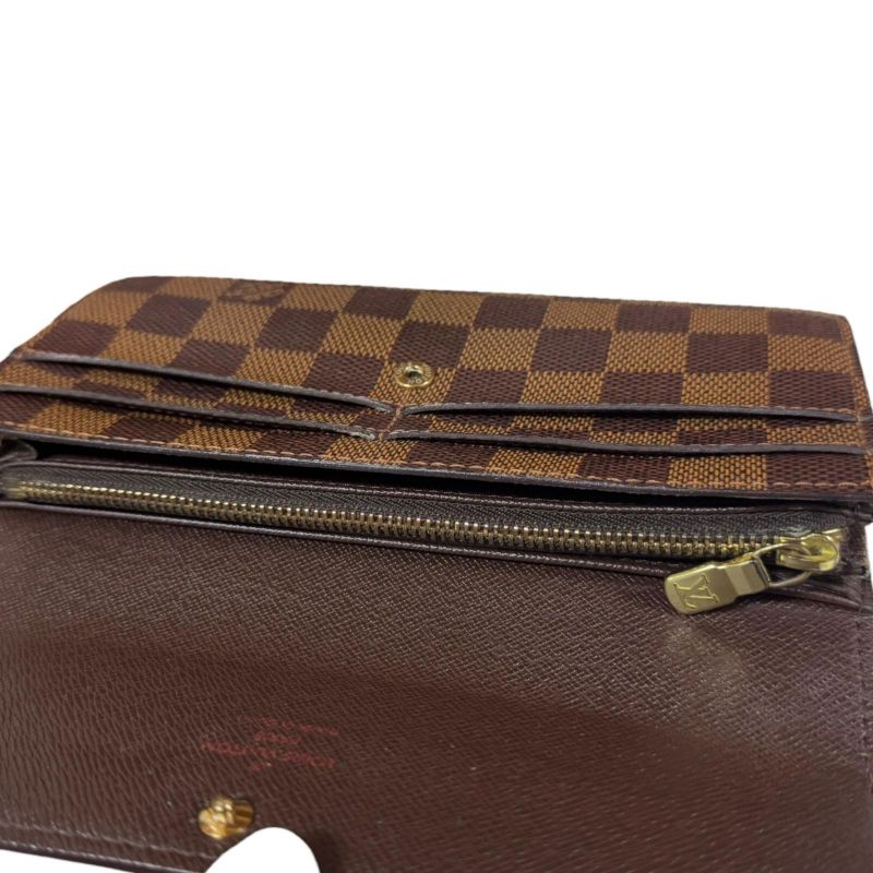 Louis Vuitton Portefeuille Sarah Damier Long Wallet Damier Canvas N61734 Unisex