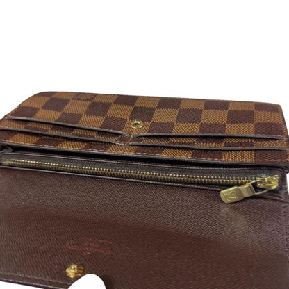 Louis Vuitton Portefeuille Sarah Damier Long Wallet Damier Canvas N61734 Unisex