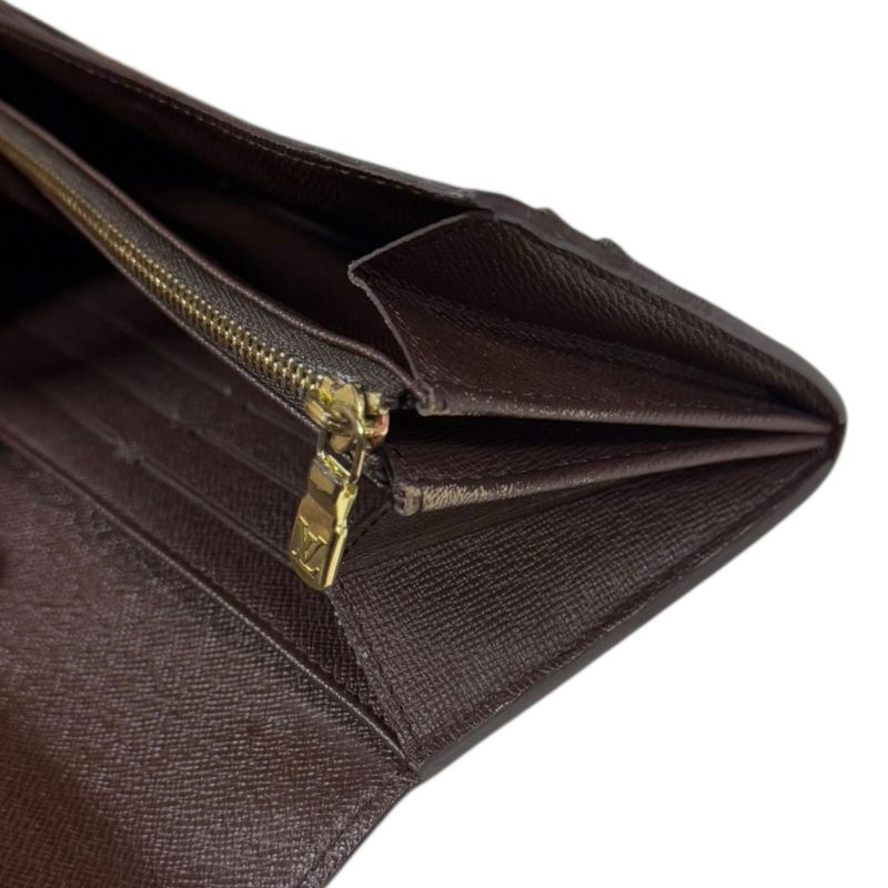 Louis Vuitton Portefeuille Sarah Damier Long Wallet Damier Canvas N61734 Unisex