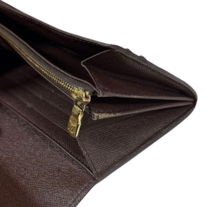 Louis Vuitton Portefeuille Sarah Damier Long Wallet Damier Canvas N61734 Unisex