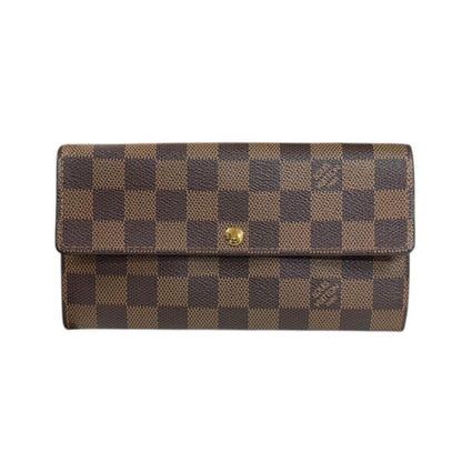 Louis Vuitton Portefeuille Sarah Damier Long Wallet Damier Canvas N61734 Unisex