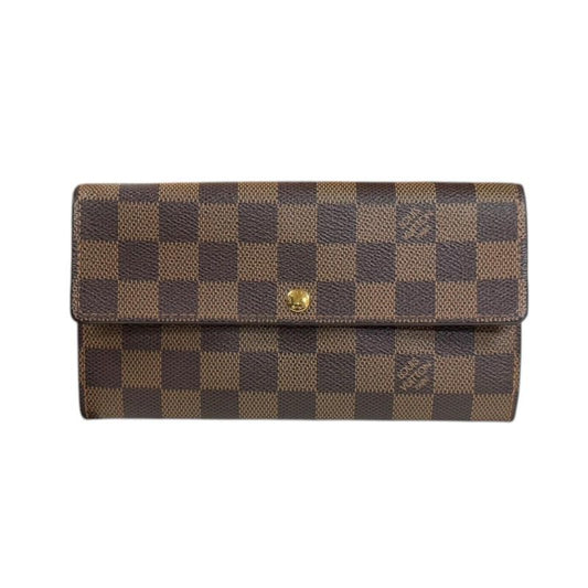 Louis Vuitton Portefeuille Sarah Damier Long Wallet Damier Canvas N61734 Unisex