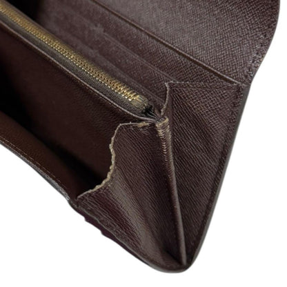 Louis Vuitton Portefeuille Sarah Damier Long Wallet Damier Canvas N61734 Unisex