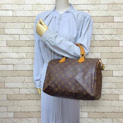 Louis Vuitton Speedy 30 Monogram Handbag Monogram Canvas M41108 Brown Women
