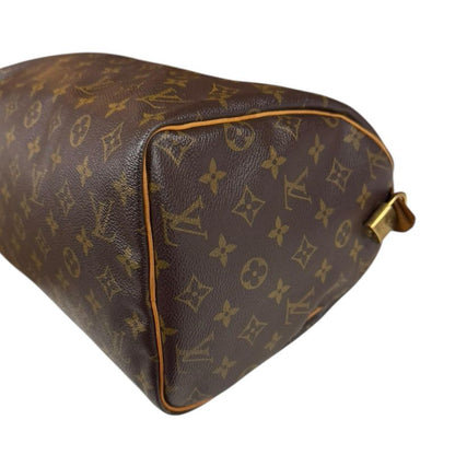 Louis Vuitton Speedy 30 Monogram Handbag Monogram Canvas M41108 Brown Women