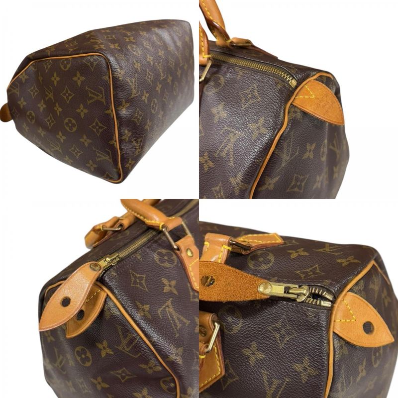 Louis Vuitton Speedy 30 Monogram Handbag Monogram Canvas M41108 Brown Women