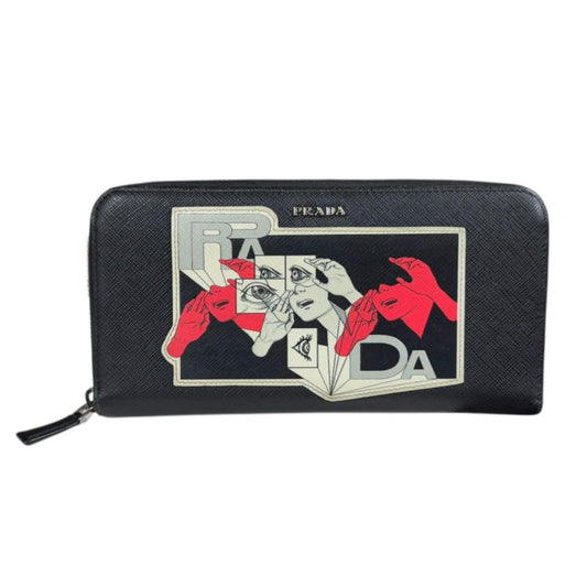 Prada Comic Collection Saffiano Long Wallet Leather 1ml506 Ladies Prada