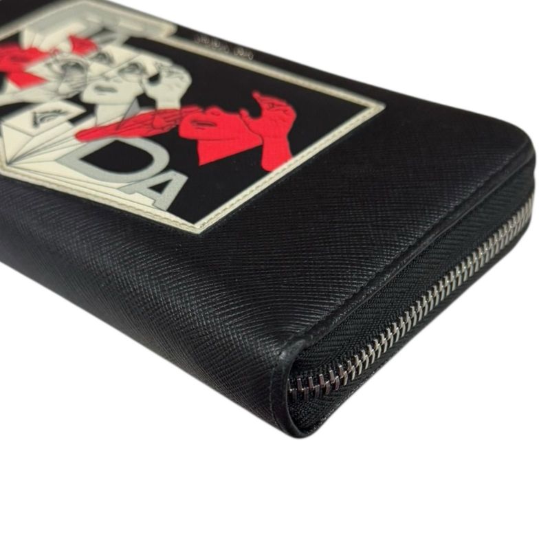 Prada Comic Collection Saffiano Long Wallet Leather 1ml506 Ladies Prada