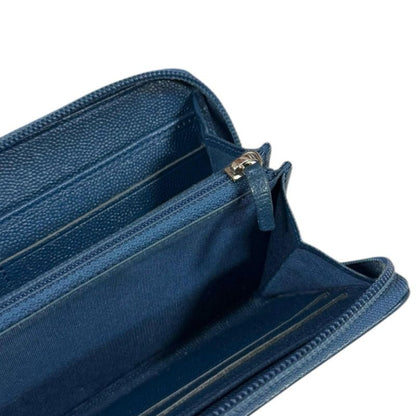 Chanel Coco Button Long Wallet Leather Ladies Chanel Preowned Chanel