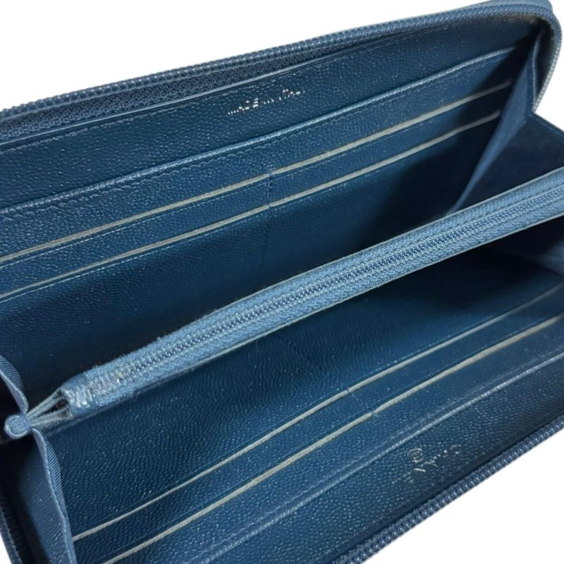 Chanel Coco Button Long Wallet Leather Ladies Chanel Preowned Chanel