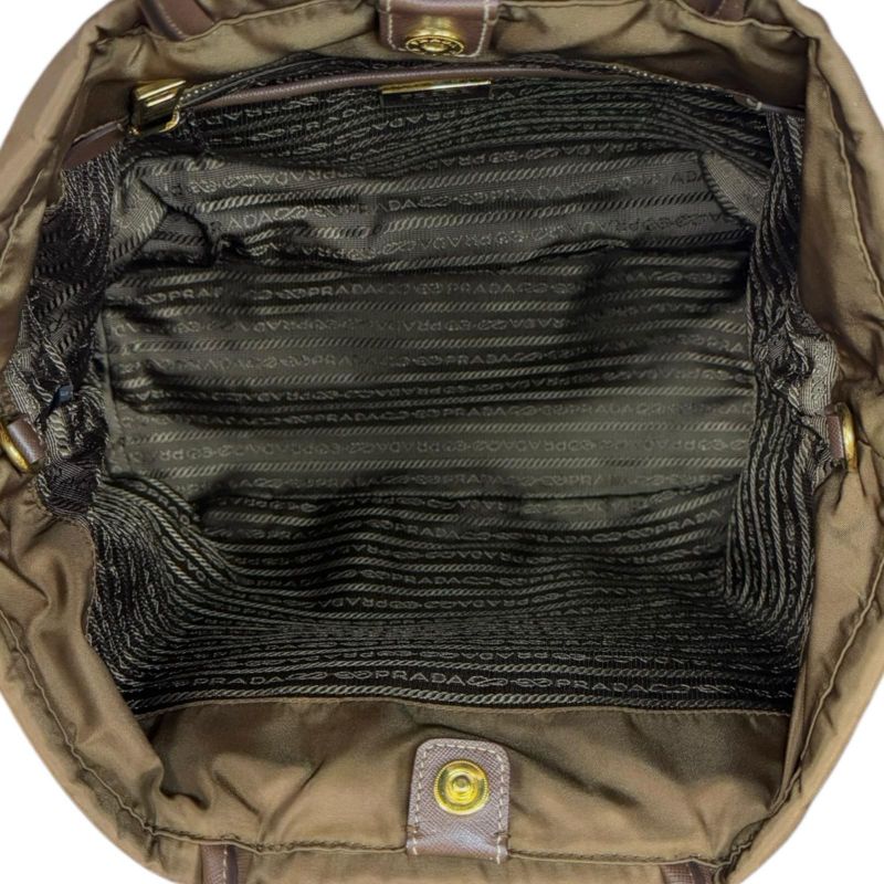 Prada Shoulder Bag Nylon Bn2531 Brown Ladies Prada Preowned Prada