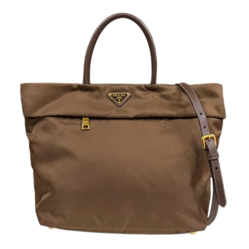 Prada Shoulder Bag Nylon Bn2531 Brown Ladies Prada Preowned Prada
