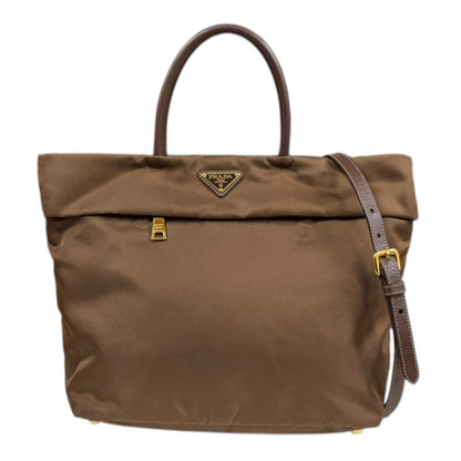 Prada Shoulder Bag Nylon Bn2531 Brown Ladies Prada Preowned Prada