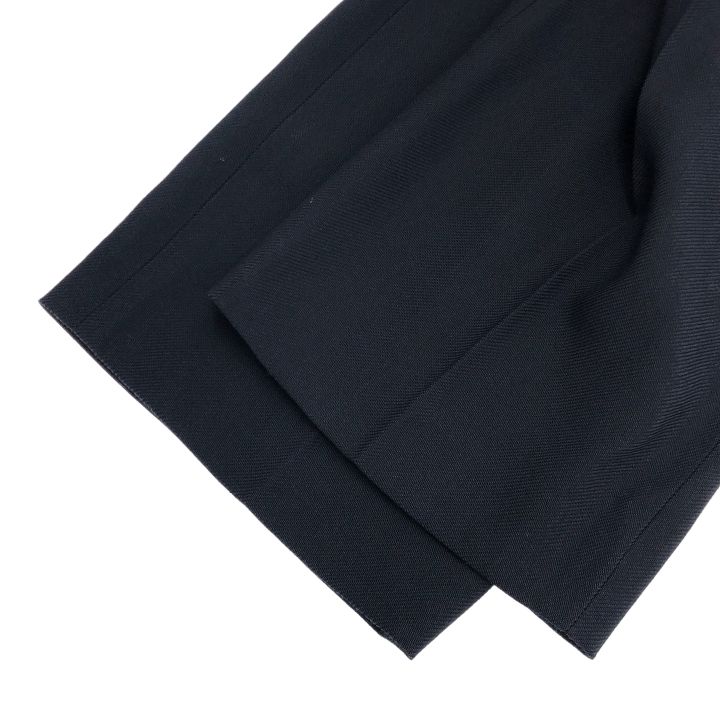 Celine ③ 2 1Q02 7109 Celine Zip-up Wool Wide Pants Women's Navy 34