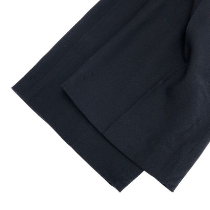 Celine ③ 2 1Q02 7109 Celine Zip-up Wool Wide Pants Women's Navy 34